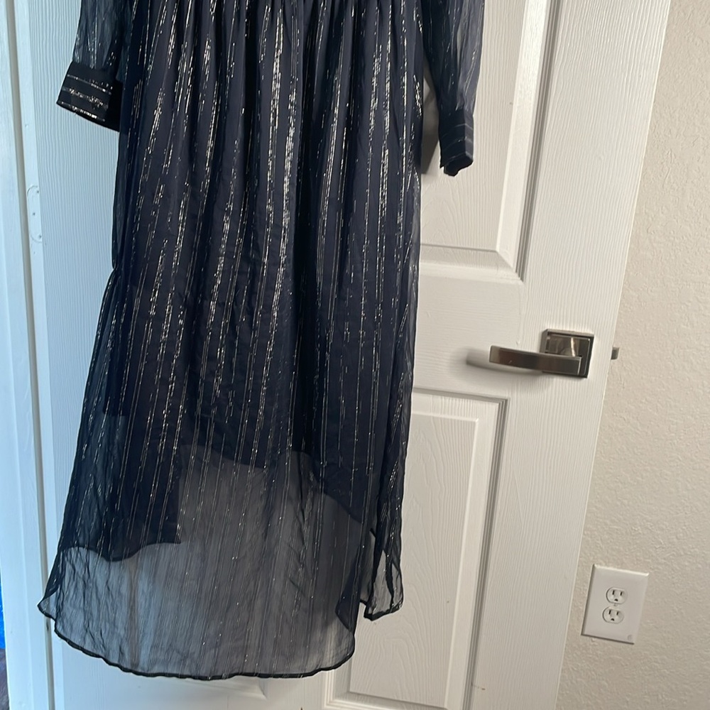 Scotch & soda striped high low maxi dress with sheer long sleeves - Picture 8 of 8